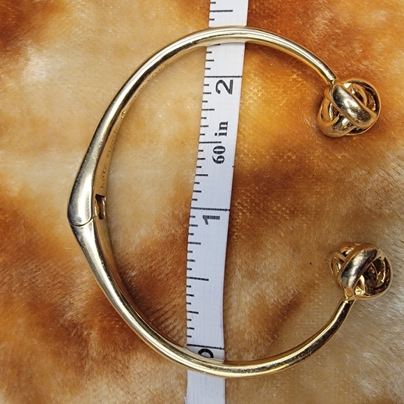 Elegant Gold Double Knot Kade Spade Women's Opening Cuff Bracelet Excellent #222 - Picture 5 of 7